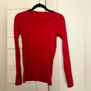 Lulu Lemon Swifty Tech Long Sleeve - Red Size 6